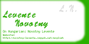 levente novotny business card